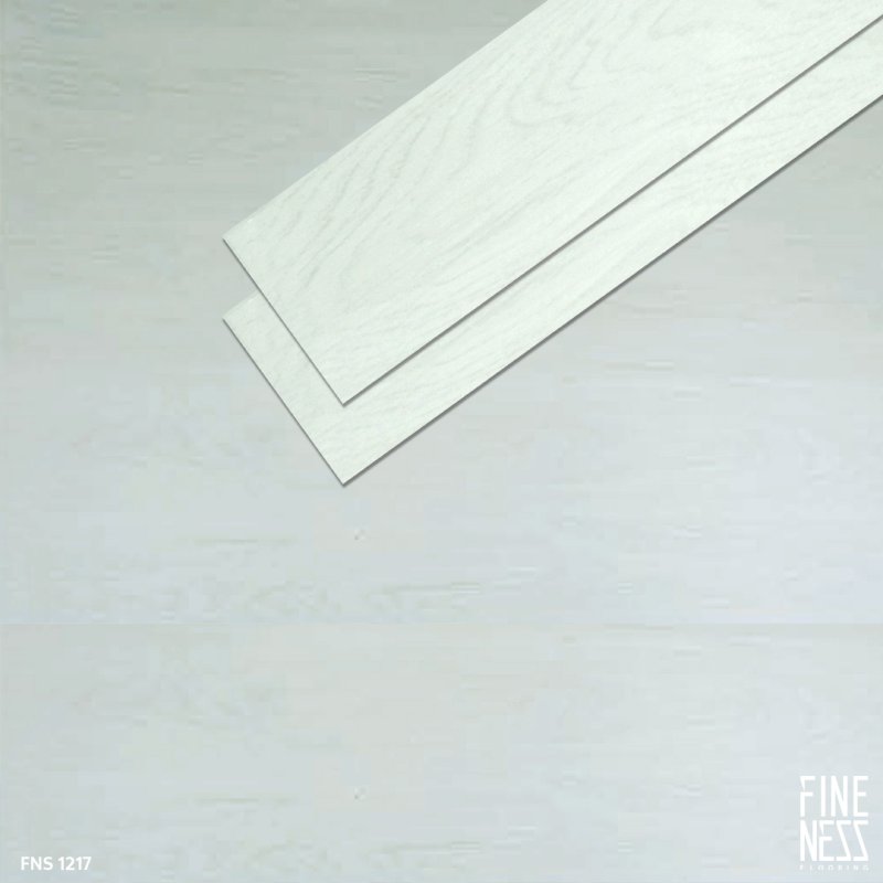 FINENESS FLOORING FNS 1217 SPC Flooring Click Lock Install White Wood Design Thickness 6 MM