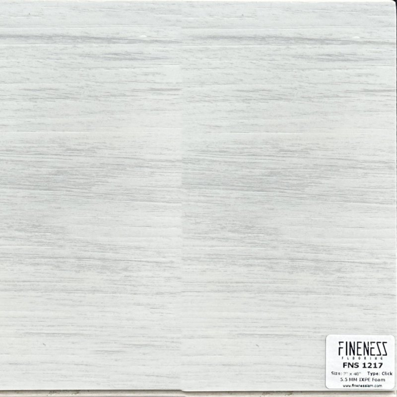 FINENESS FLOORING FNS 1217 SPC Flooring Click Lock Install White Wood Design Thickness 6 MM