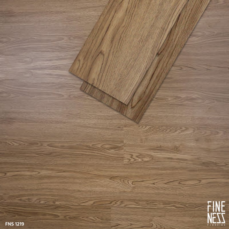 FINENESS FLOORING FNS 1219 SPC Flooring Click Lock Install Brown Ash Wood Design Thickness 6 MM