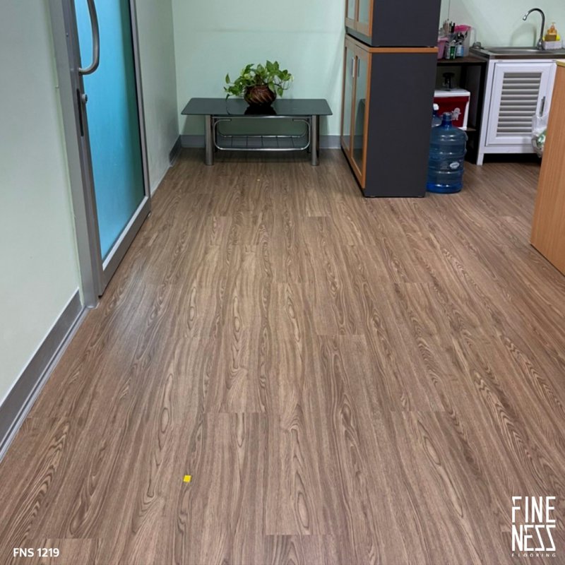 FINENESS FLOORING FNS 1219 SPC Flooring Click Lock Install Brown Ash Wood Design Thickness 6 MM