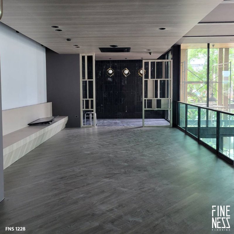 FINENESS FLOORING FNS 1228 SPC Flooring Click Lock Install Grey Wood Design Thickness 6 MM