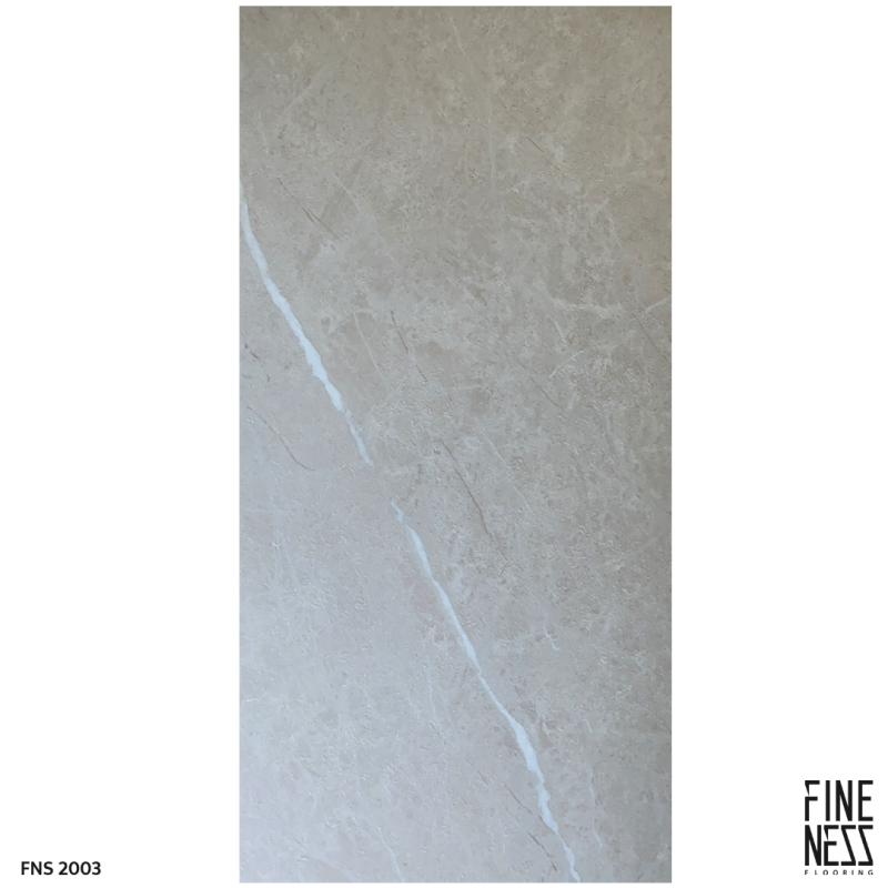 FINENESS FLOORING FNS 2003 SPC Flooring Click Lock Install Cream Stone Design Thickness 6 MM