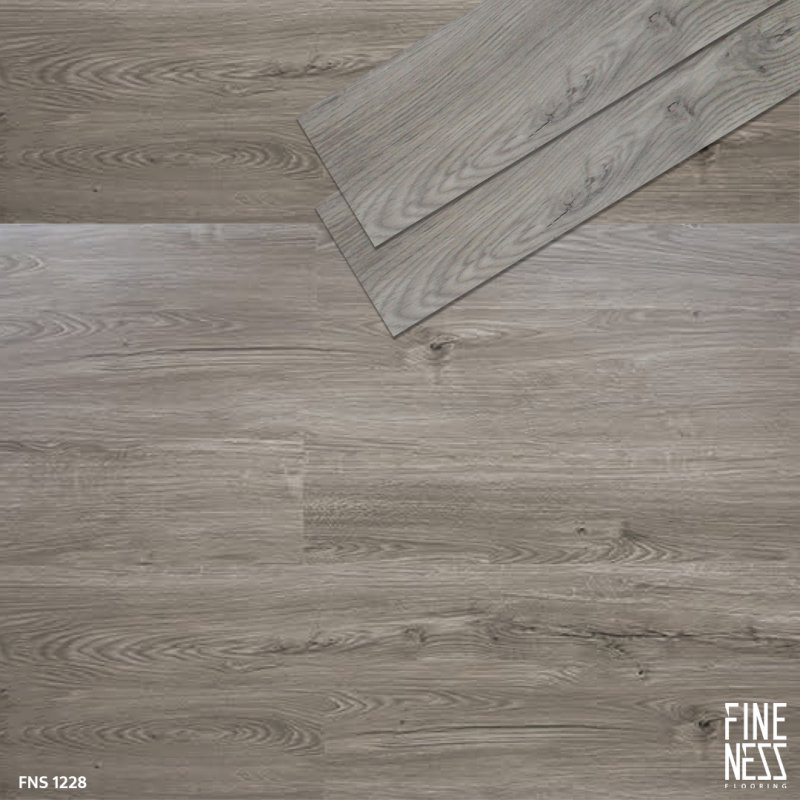 FINENESS FLOORING FNS 1228 SPC Flooring Click Lock Install Grey Wood Design Thickness 6 MM