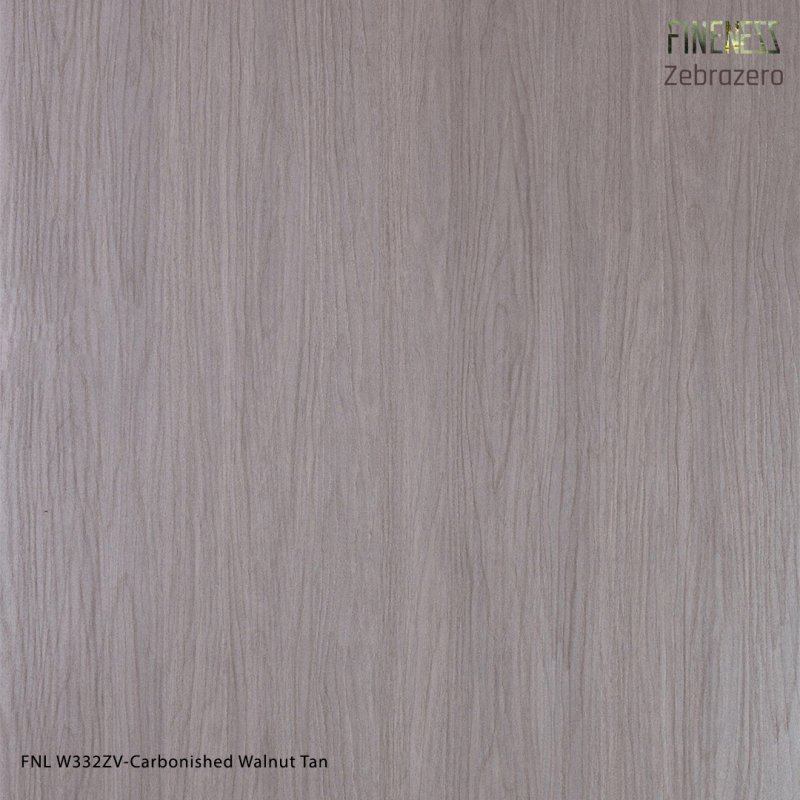 FNL W332ZV ลามิเนตปิดผิว HPL Laminate ลายไม้ Carbonished Walnut Tan สีเทาดำ หนา 0.8 มม.